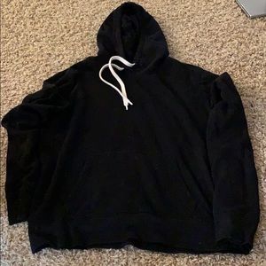 BLACK CROP HOODIE